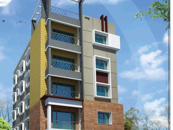Architect’s view of Trans Bhuvi, a G+4 apartment building