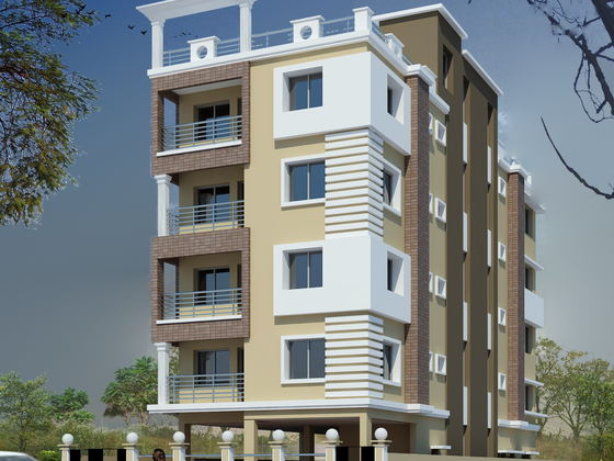 Architect’s view of Trans Heritage, a G+4 apartment building